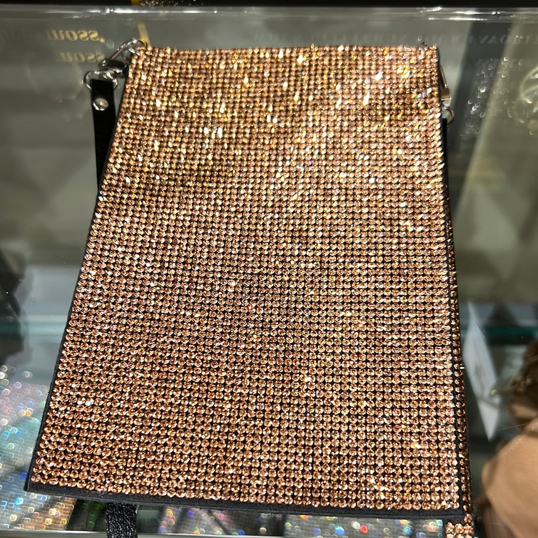 Bling cell phone purse gold 57084