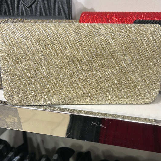 Gold clutch with 2 chain options 781