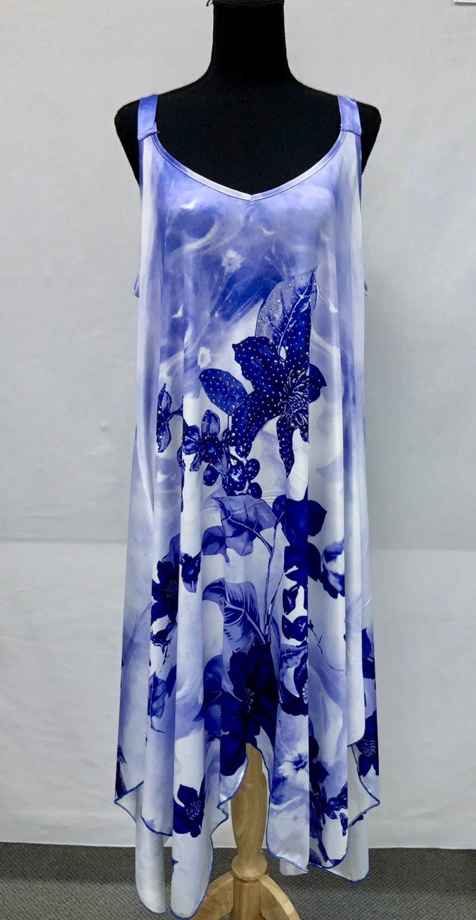 Purple Leaves Bandana Dress A26052 One Size