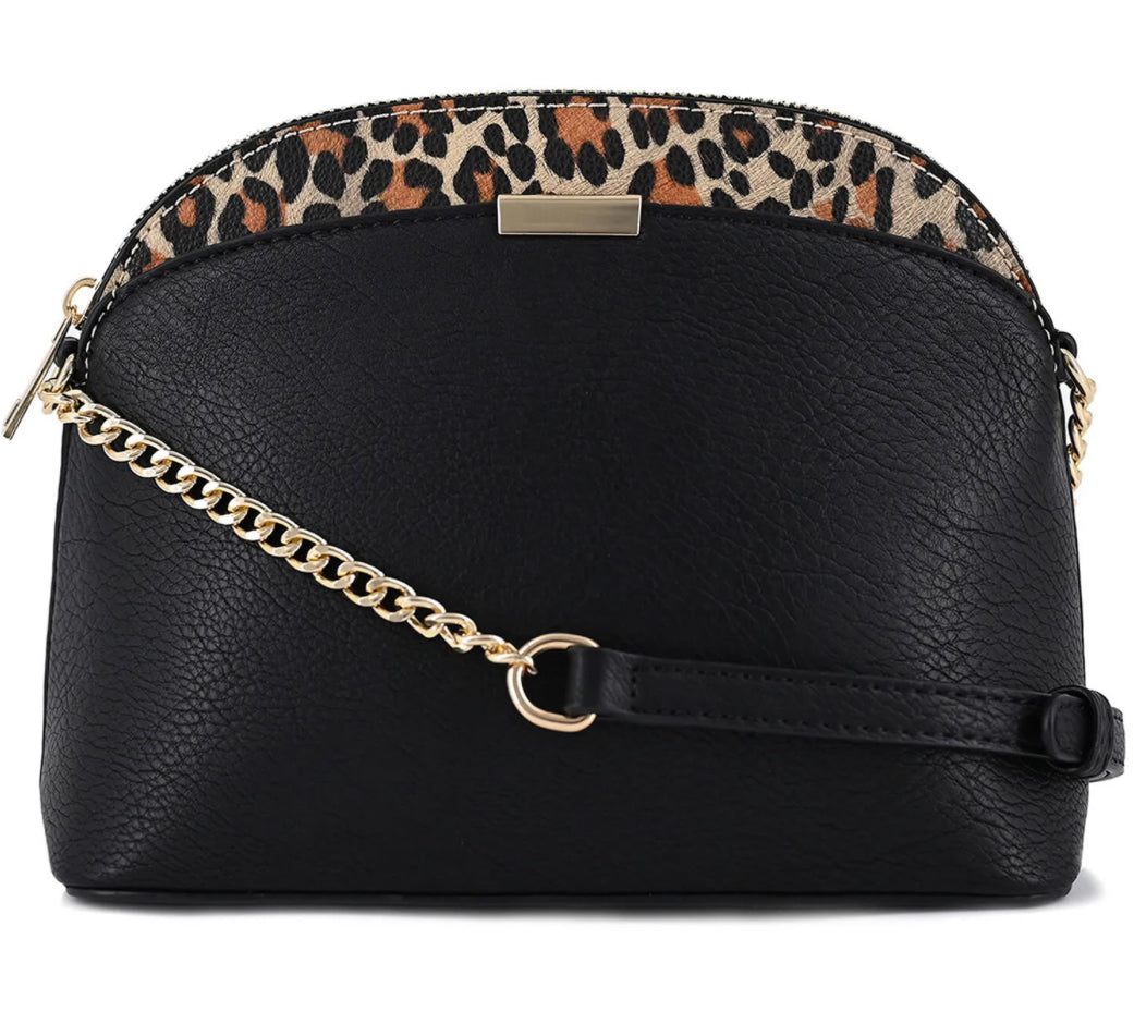 Black Leopard small crossbody
