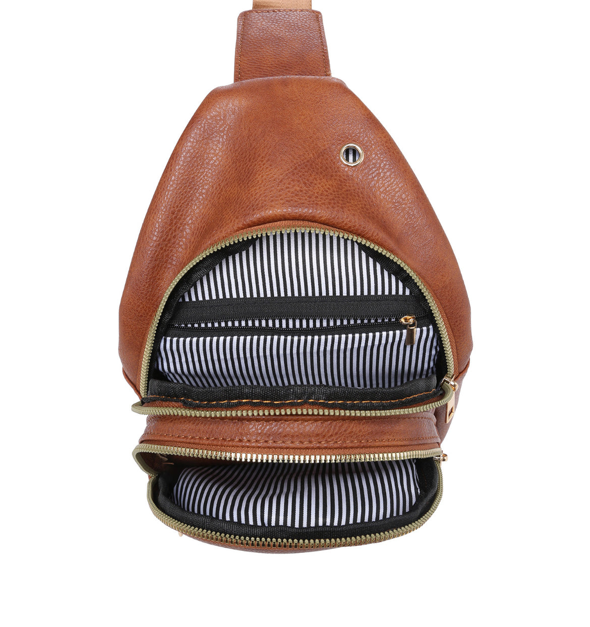 Brown fashion sling backpack BC1191