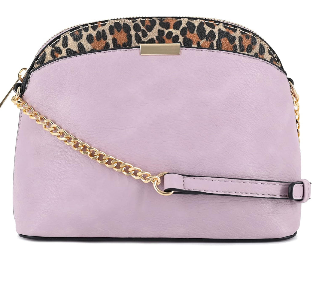 Lilac Leopard small crossbody