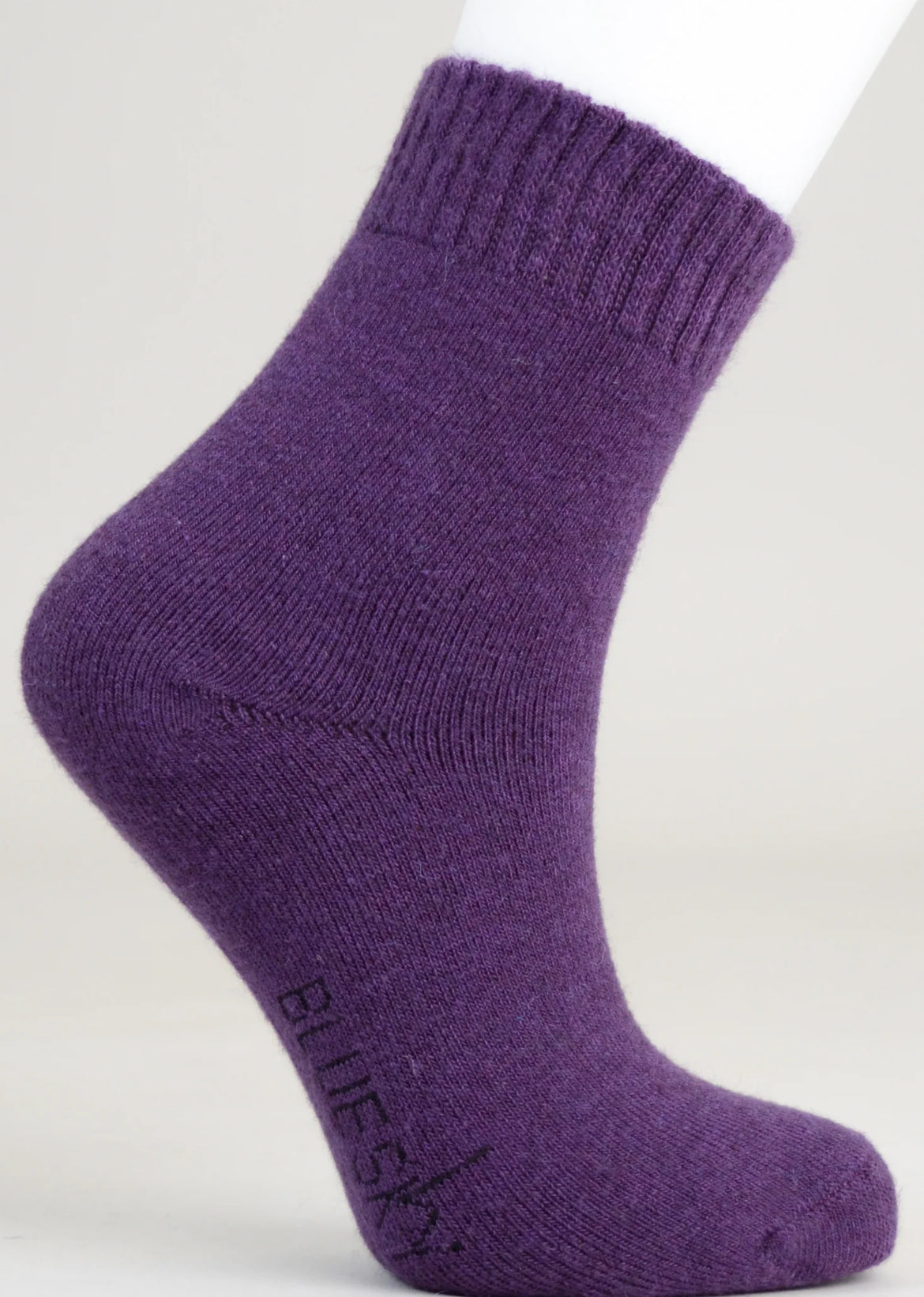 Ladies merino wool socks for Literacy Purple