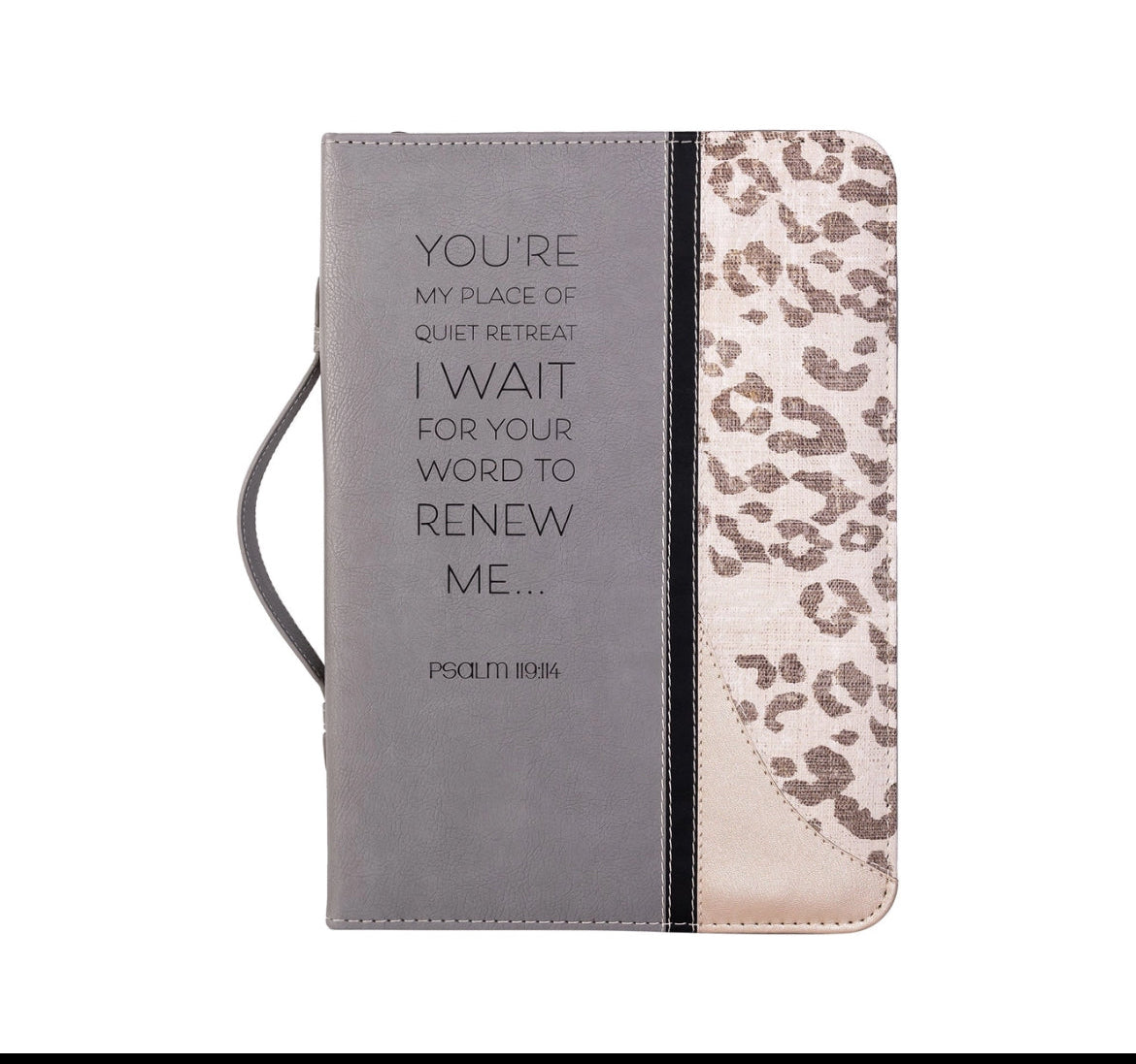 Divine Details: Bible Cover - Leopard W/Metallic Gold
