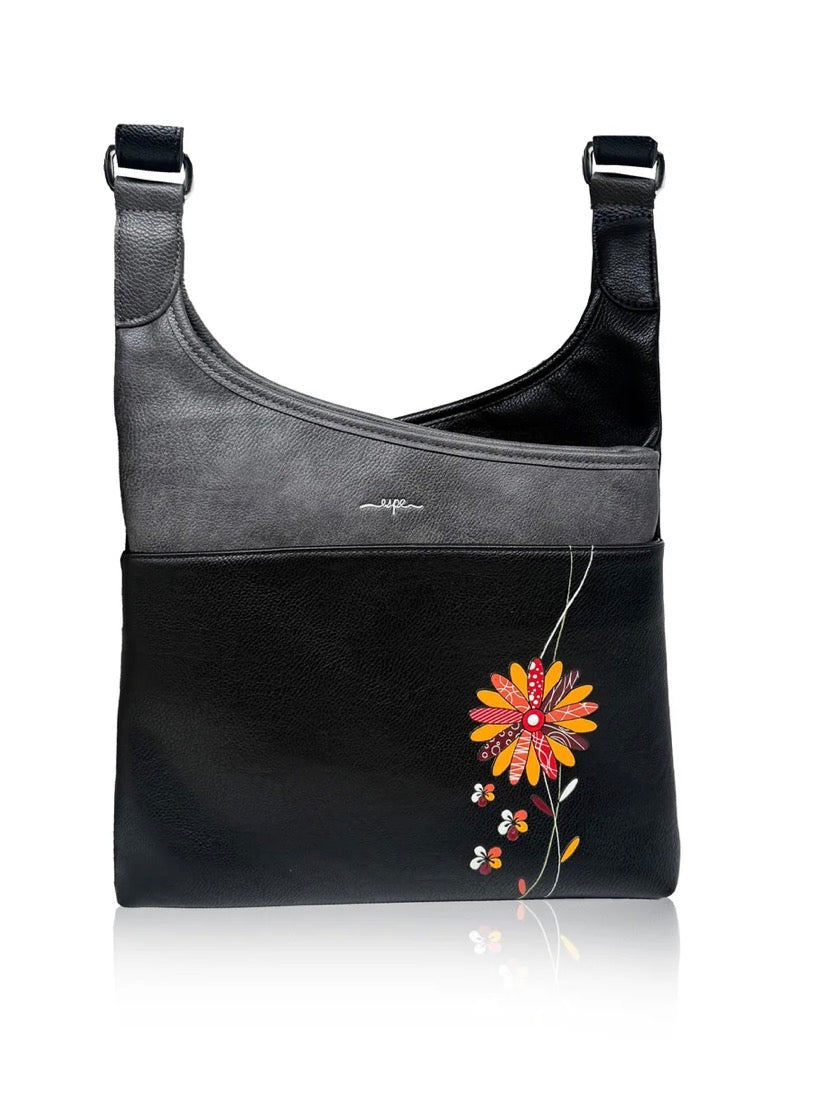 Lanta Black Messenger Bag