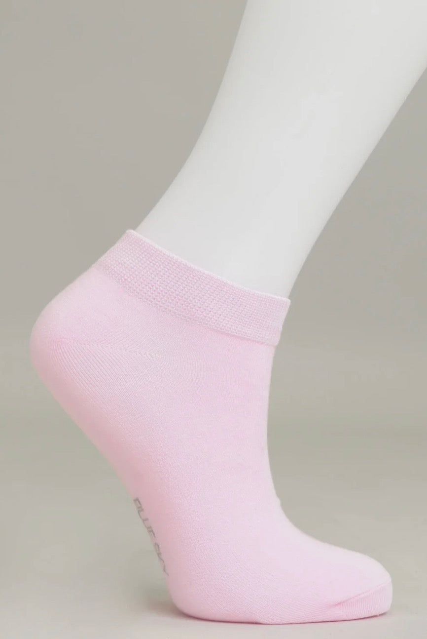 Ladies Bamboo Ankle Socks, Pink