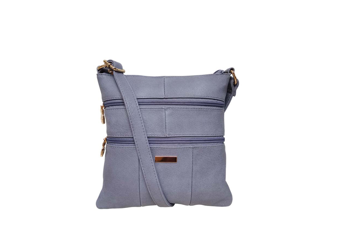 Light Lavender 3660KL messenger bag 2 front pockets