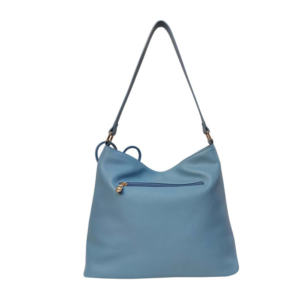 Blue handbag with flower detail Pass4114