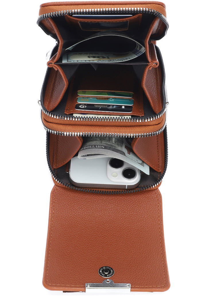 Black Window Crossbody Phone Wallet BC4923