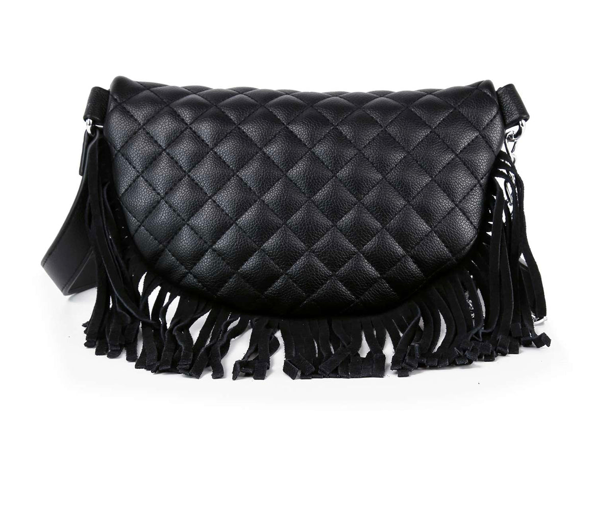 Fringed skull crossbody sling