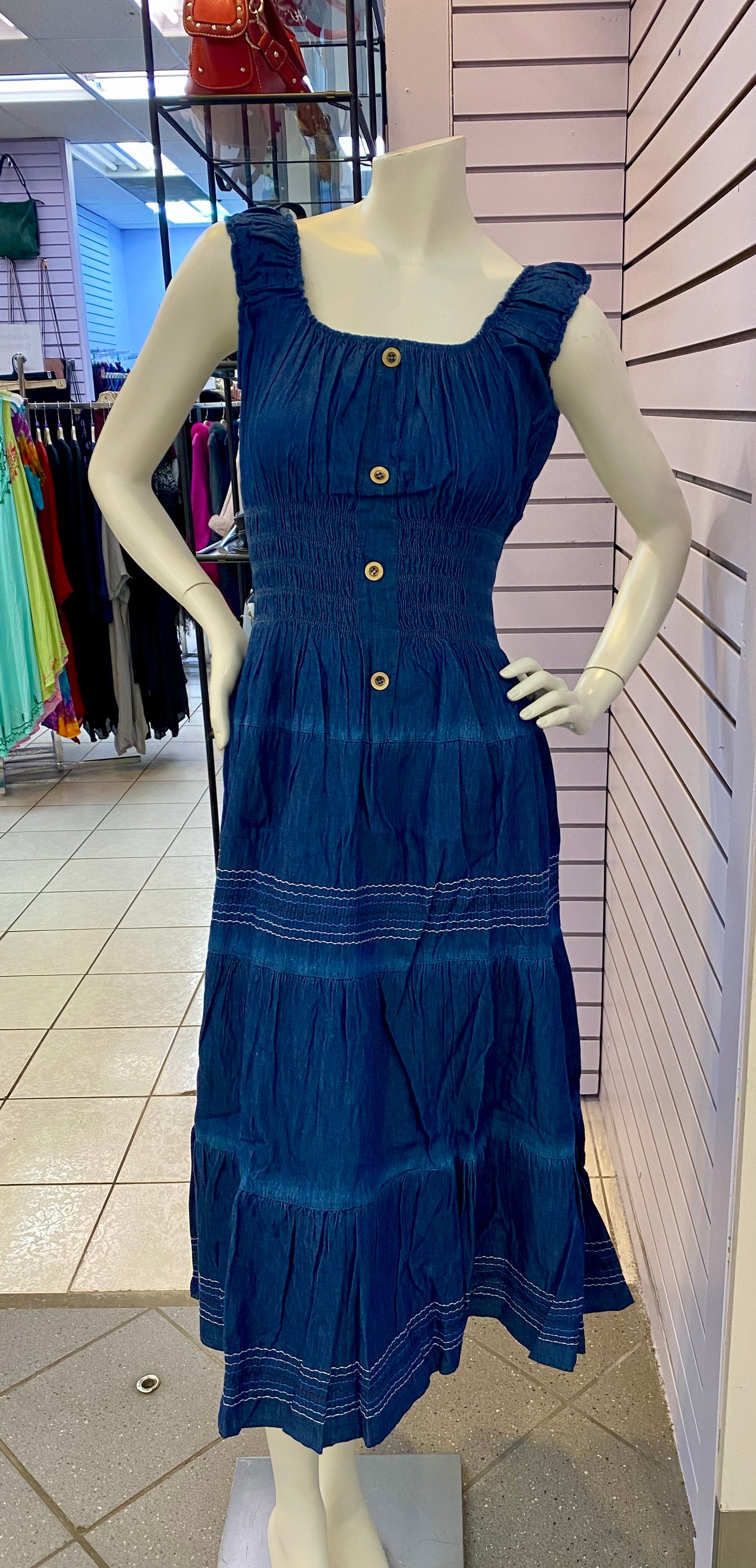 Denim Tank Dress - one size A40567