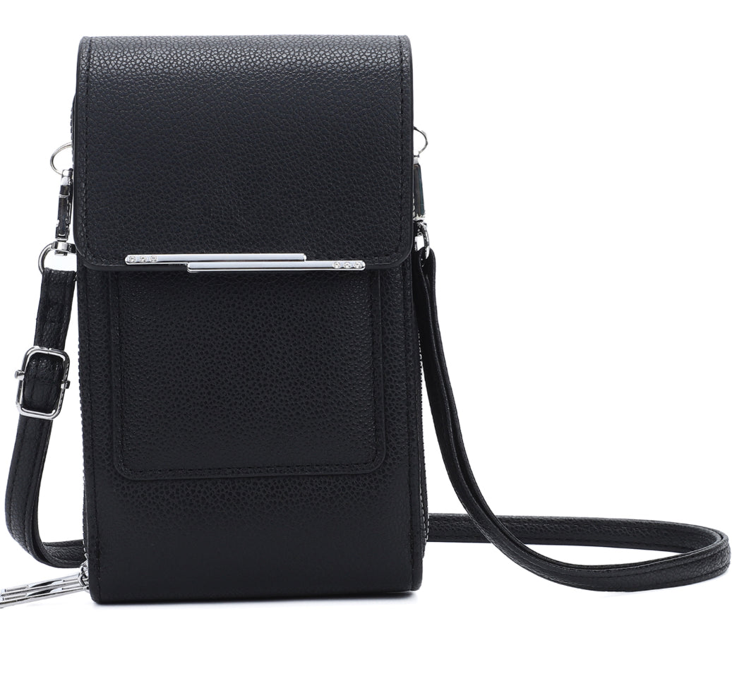 Black Window Crossbody Phone Wallet BC4923