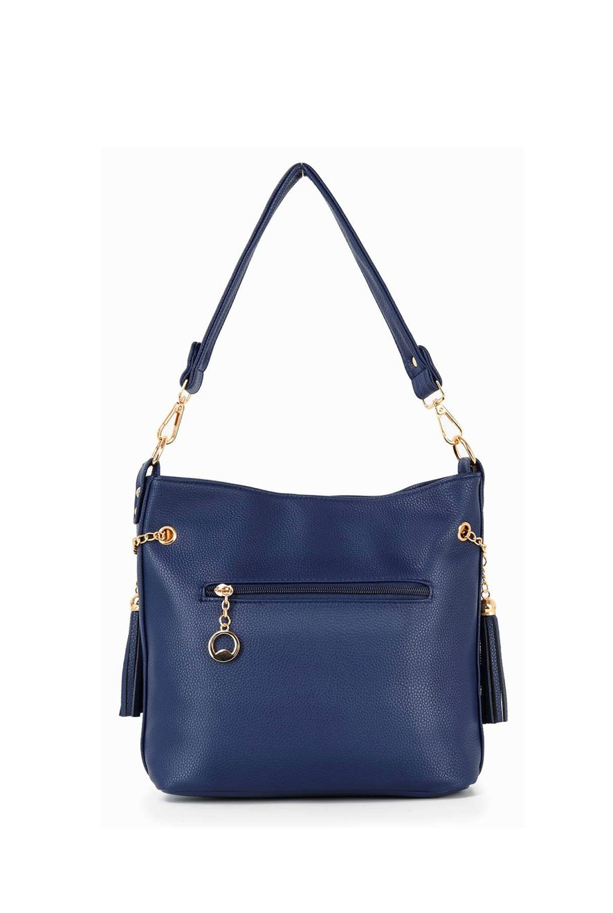 Navy Sparkling Rhinestone Hobo Handbag