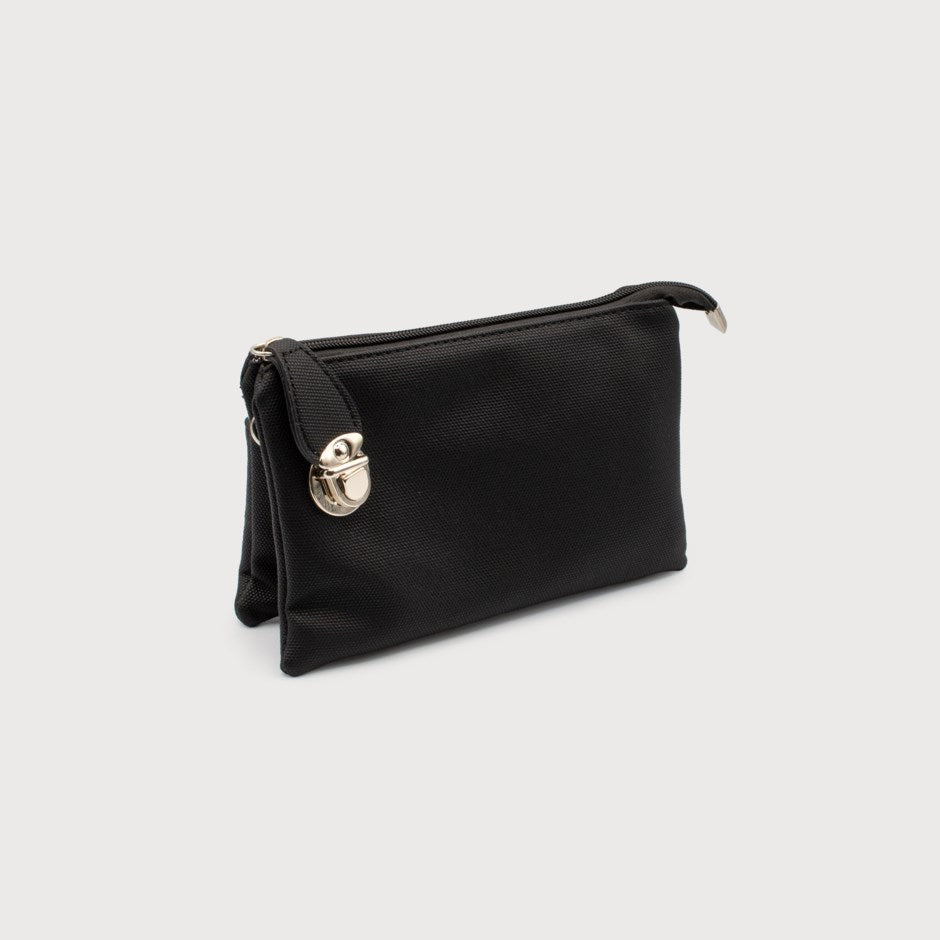 Black multi pouch wristlet/crossbody