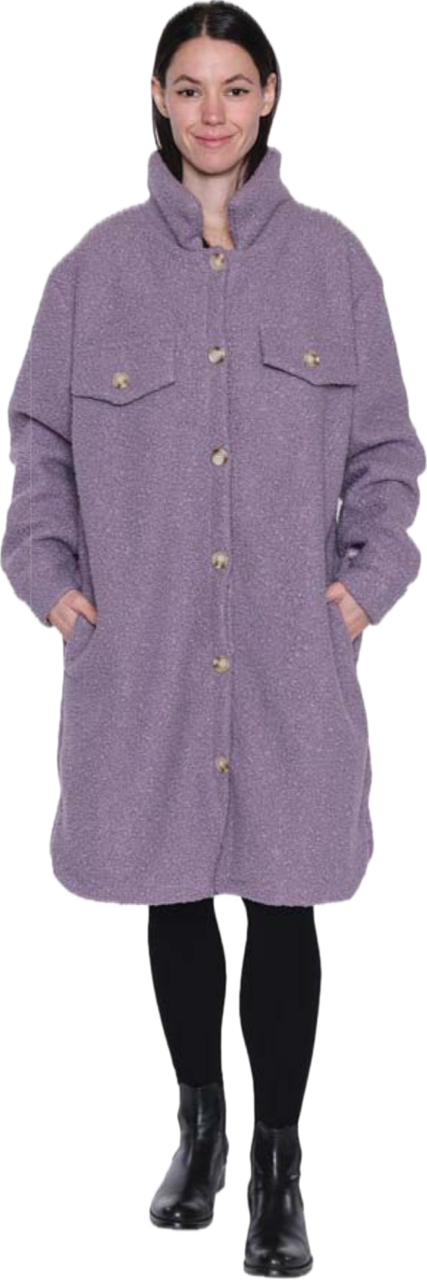 Mauve long shacket