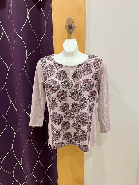 Pink Melange Top F31463R-1