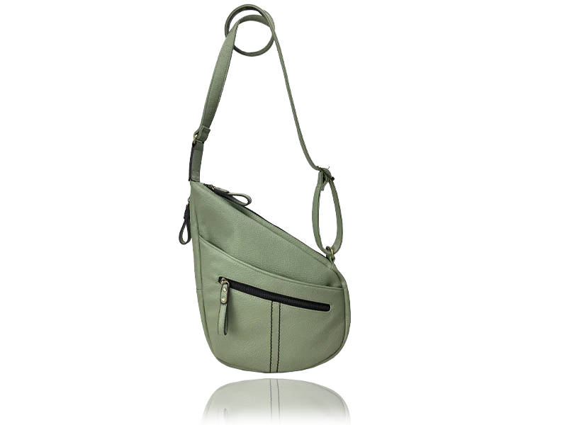 Lime Monica angled crossbody purse