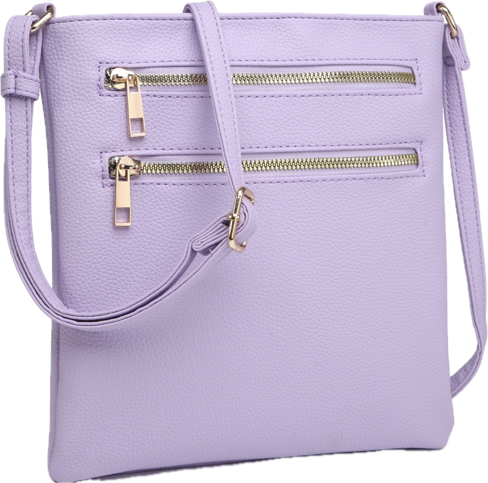Lilac small zipper messenger BC3316