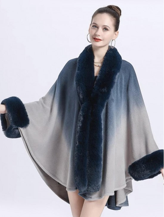 Navy ombré cape CP128702
