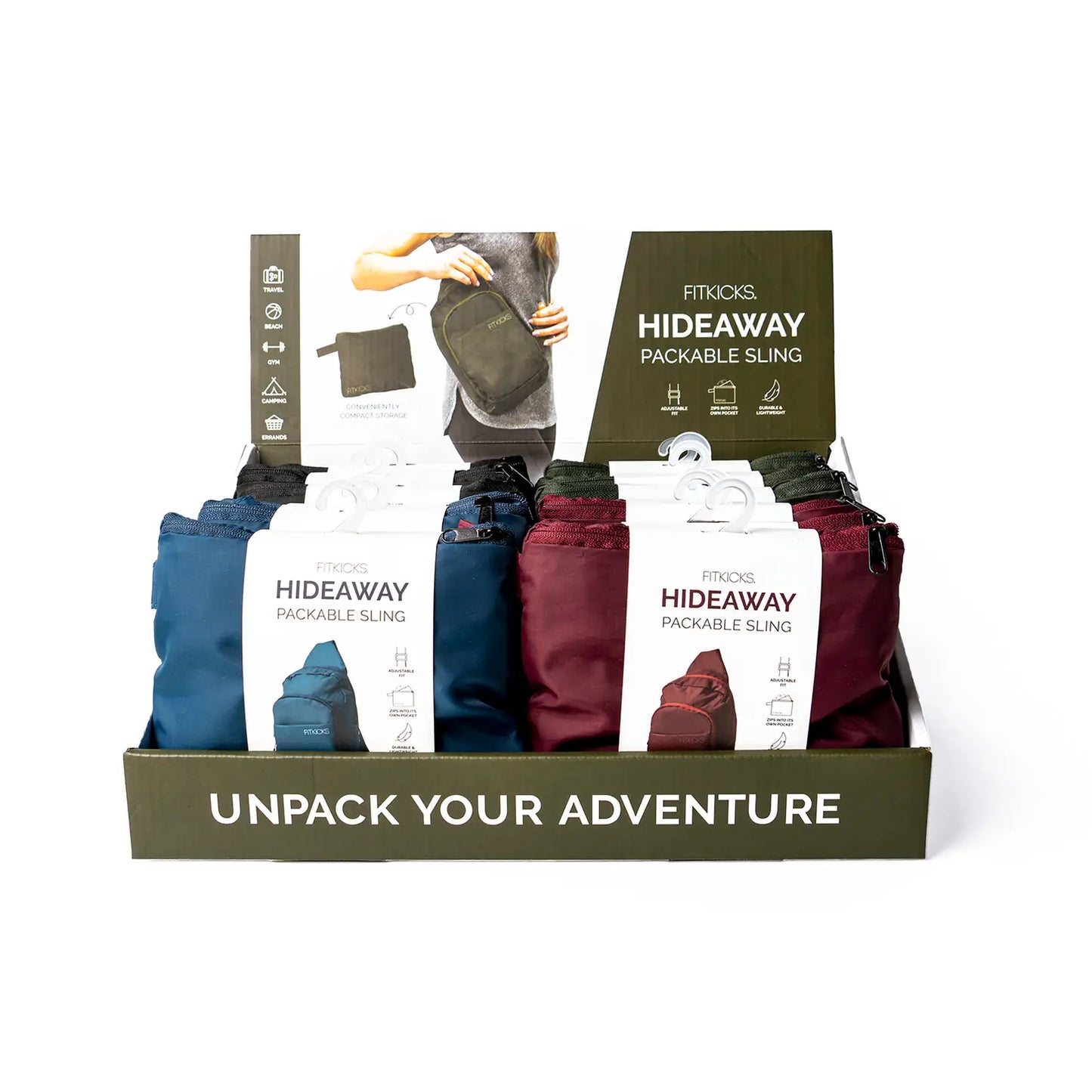 FITKICKS Hideaway packable sling