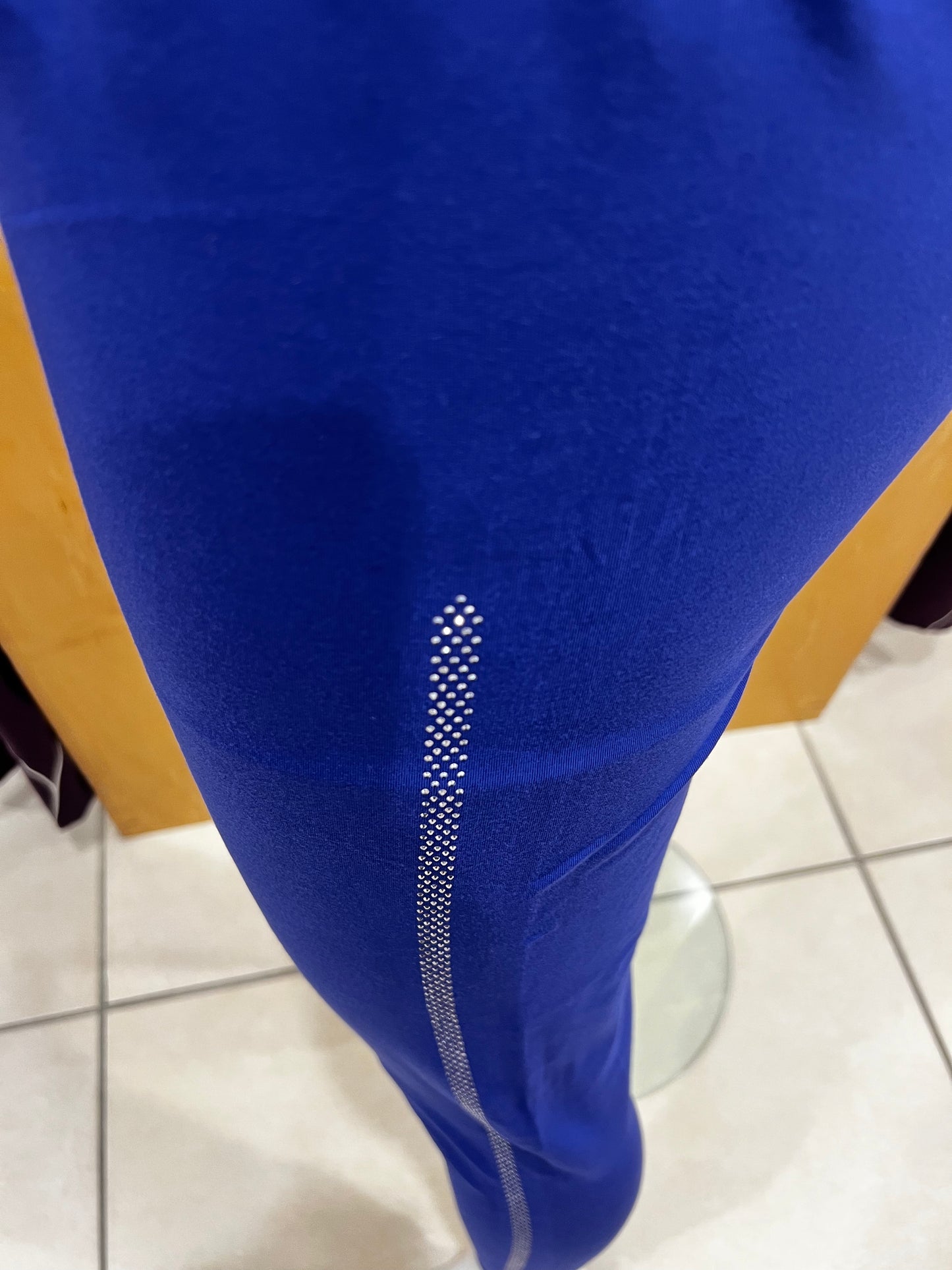 Legging with 3 row stones Leg0043 Royal Blue