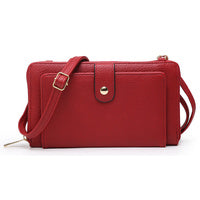 Red Bi-fold Crossbody Wallet FW