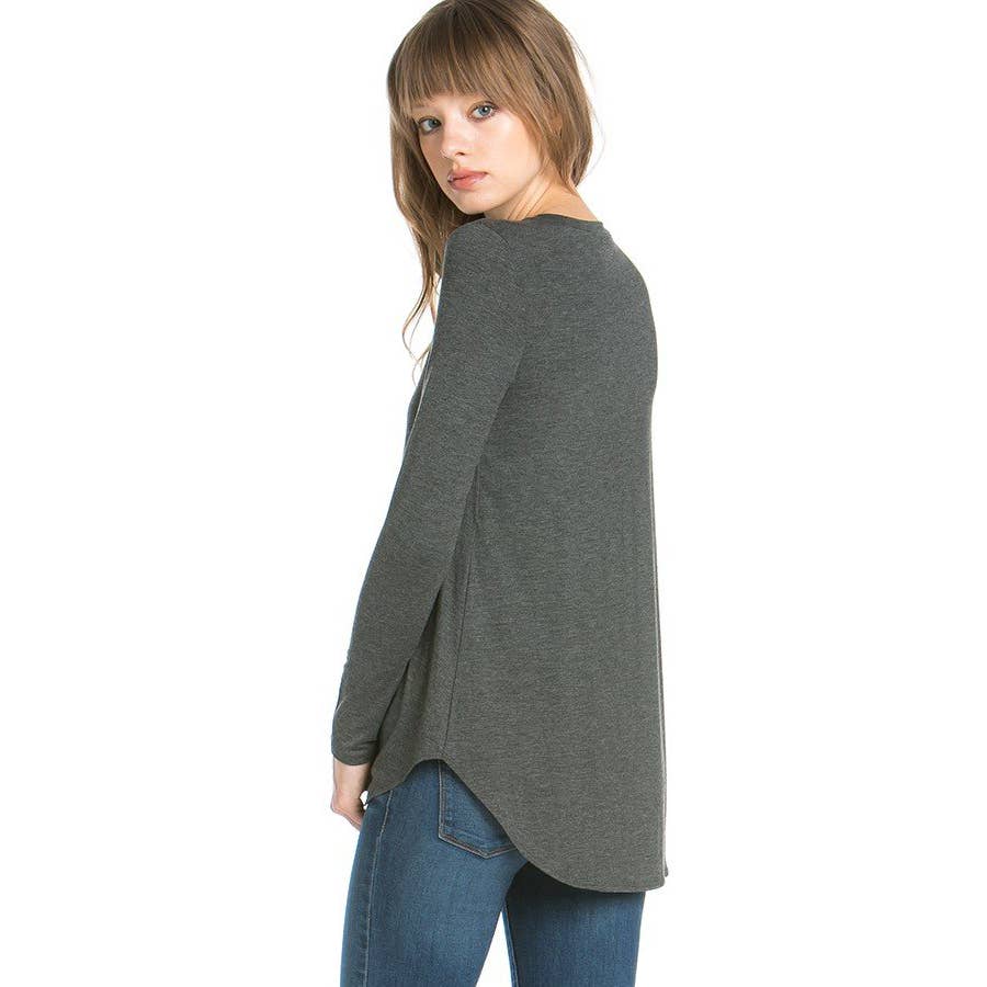 Crew Neck Long Sleeve Charcoal 2270 AZ