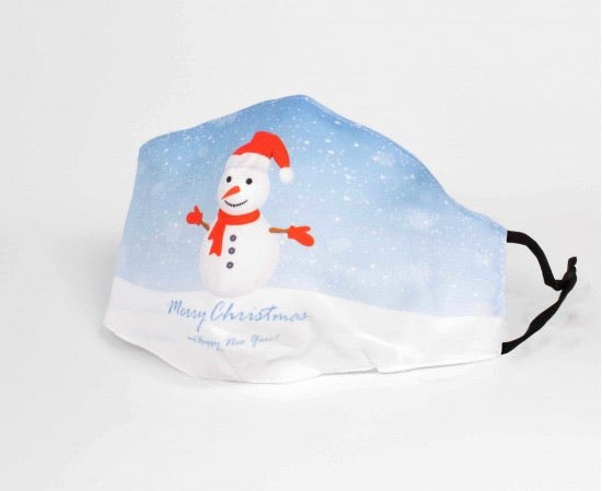 Christmas snowman 3 layer adult cotton mask