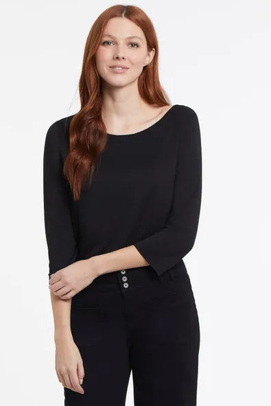 Tribal Boat neck tunic in Black