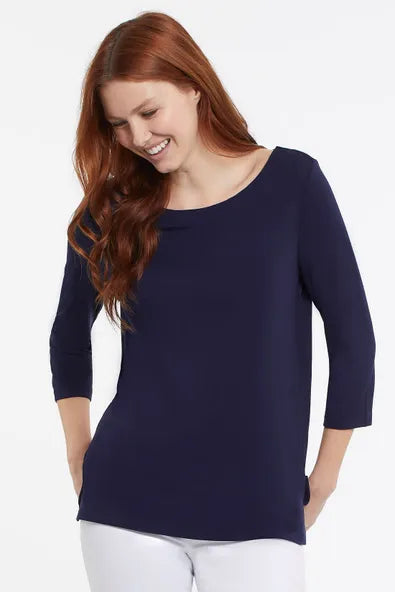 Tribal Boat neck tunic in Nautical