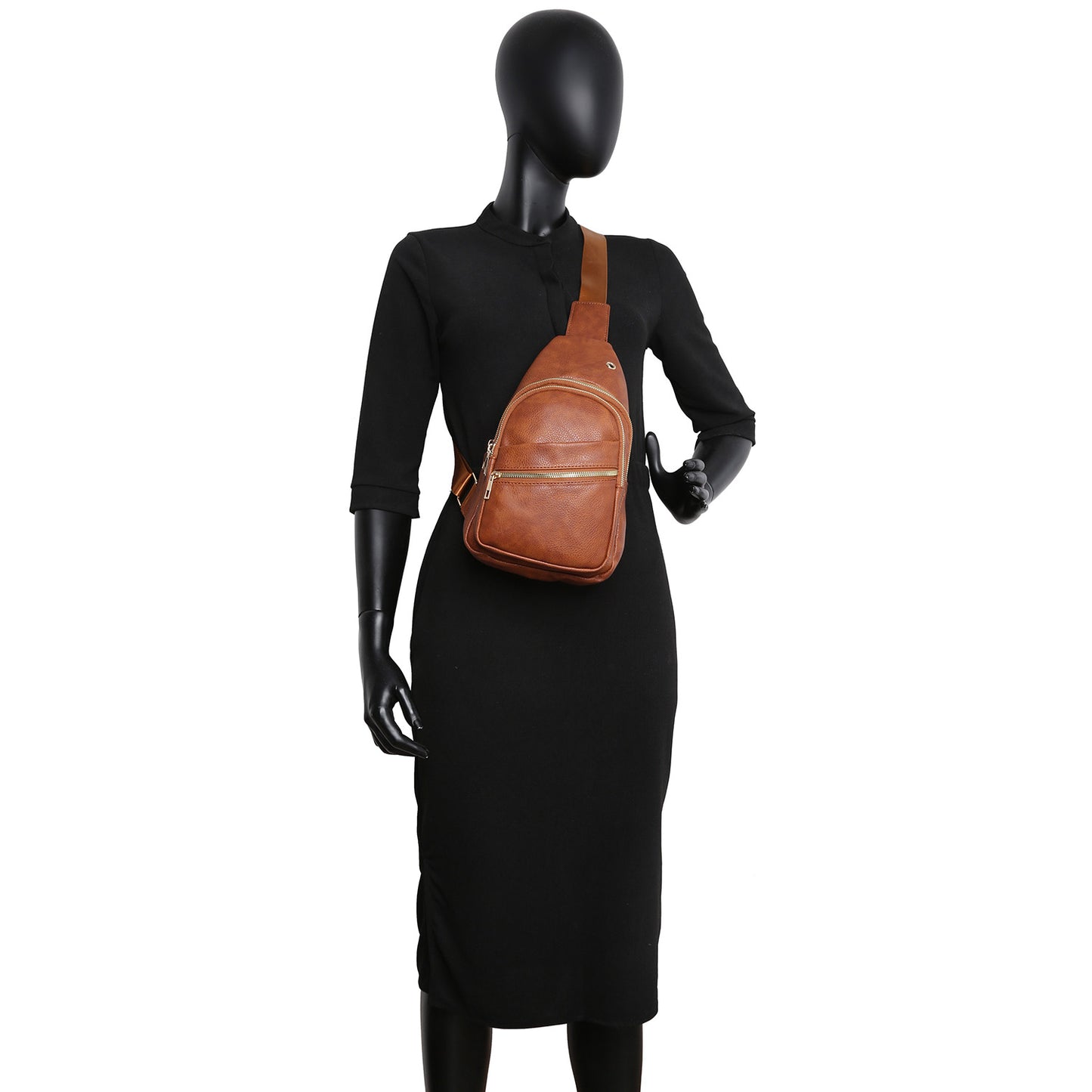 Yellow fashion sling backpack