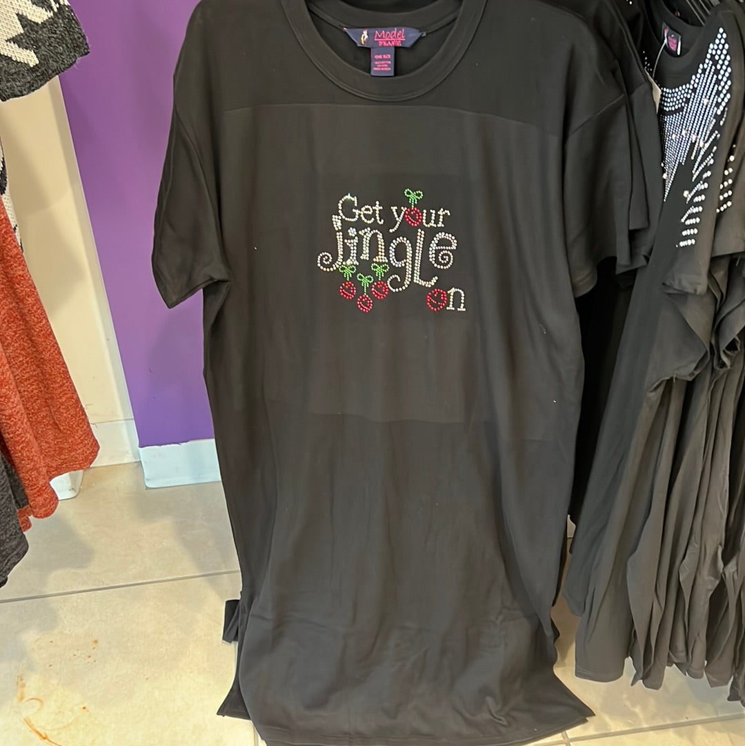 Night Gown with Rhinestones - One Size ZNRS
