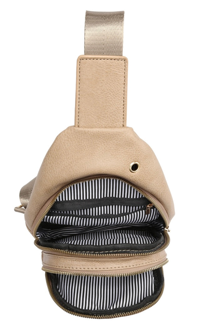 Black fashion sling backpack BC1191