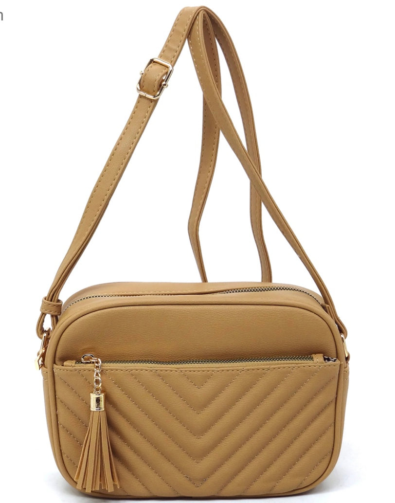Tan chevron crossbody HF2949