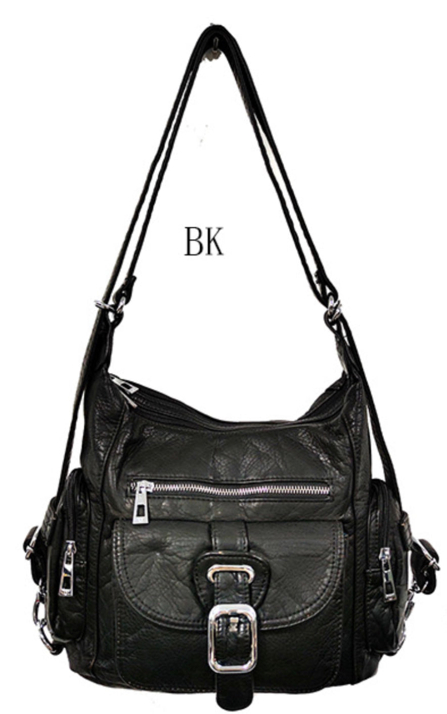 Small black 3 in 1 style backpack purse WH2025