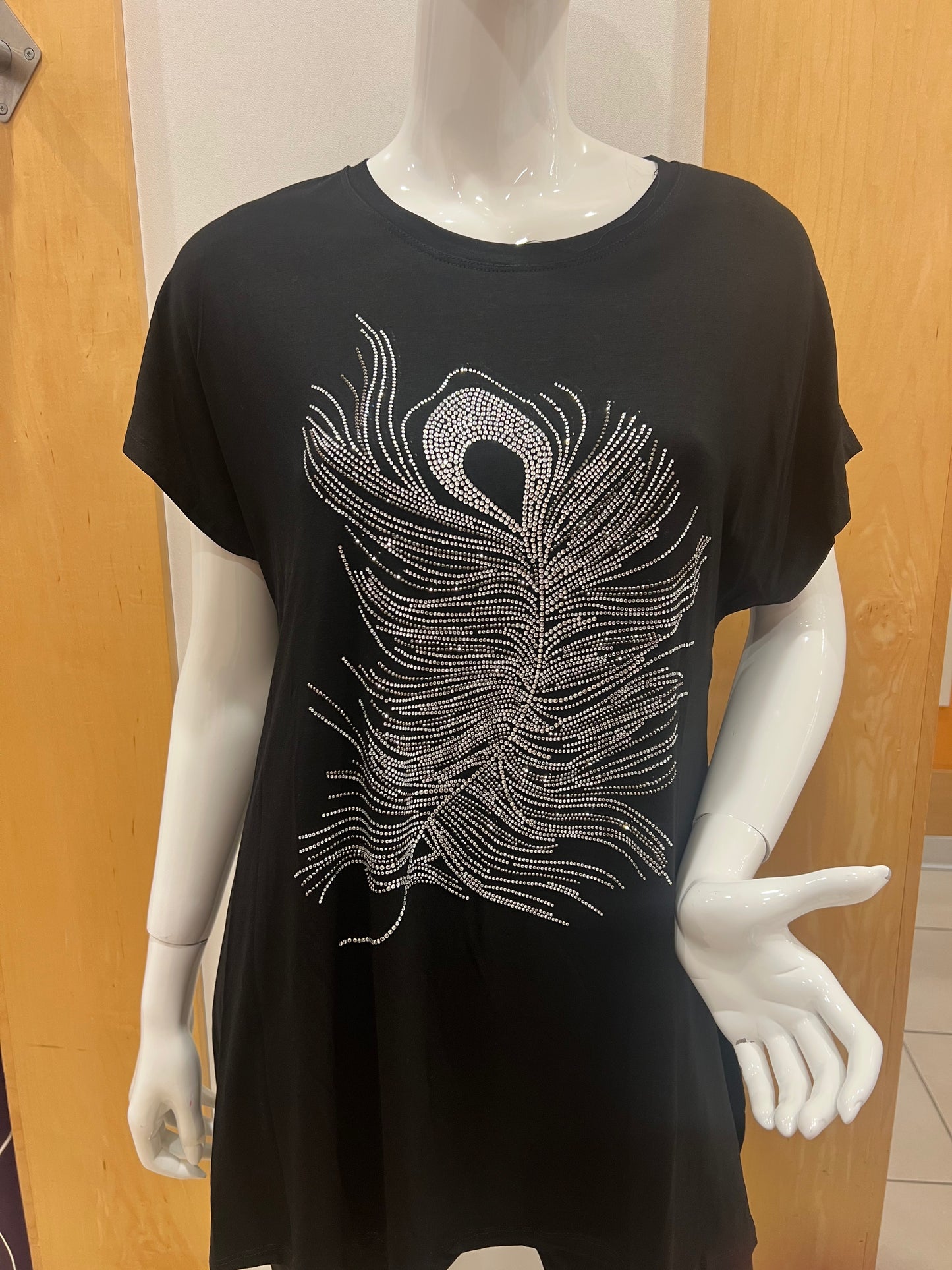 Bling peacock feather tunic 30005