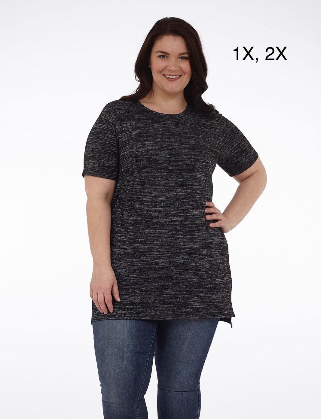 Black tunic with side slits