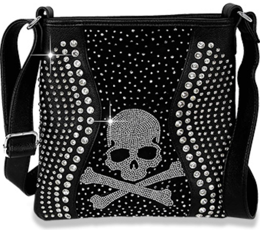 Skull Rhinestone crossbody purse