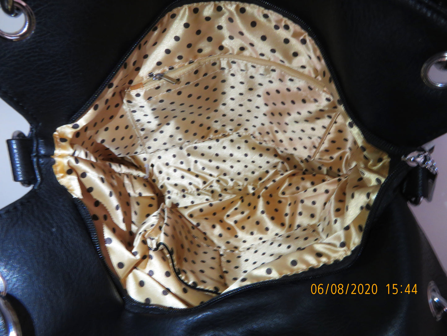 Black Web Bling Handbag