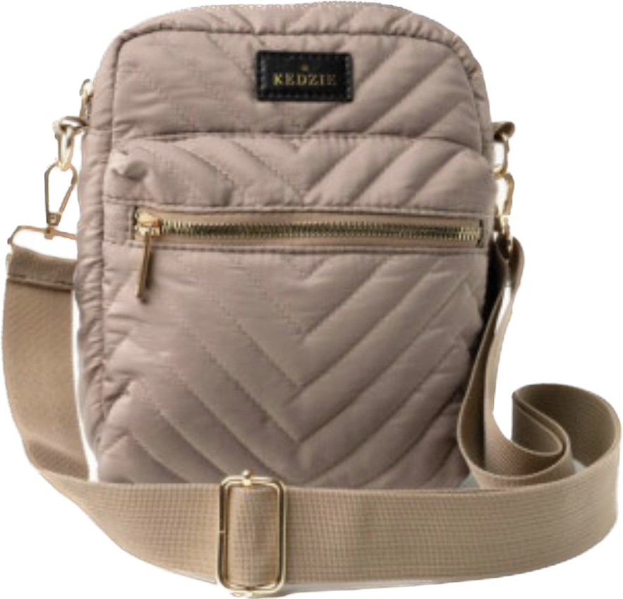 Taupe Quilted Crossbody KDZCNC-TAU