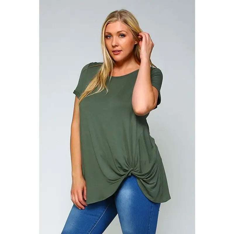 Olive twist tunic EC3921