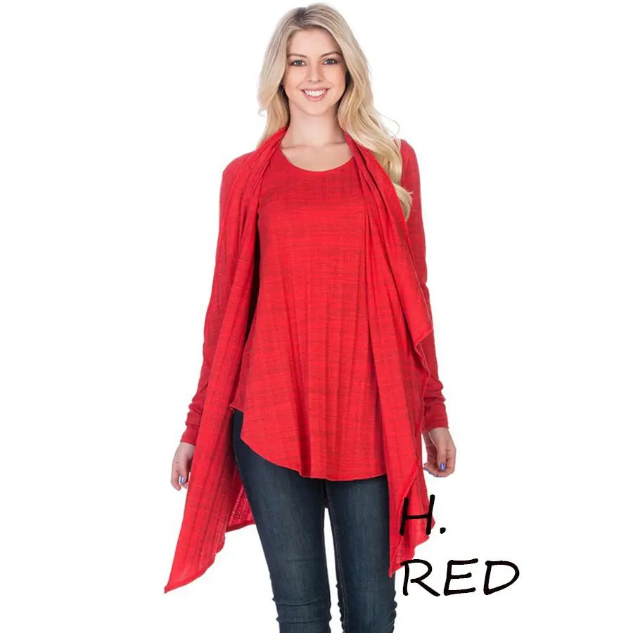 Red drape cardigan AZ