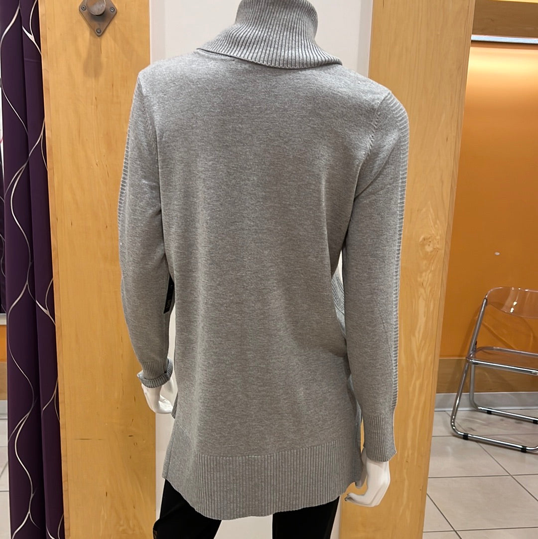 Tribal Cowl neck tunic in Grey Mix