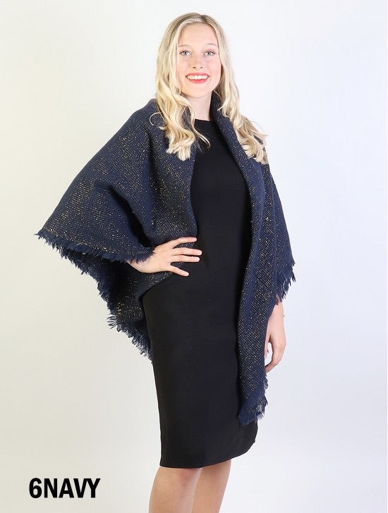 Sparkle blanket scarf Navy