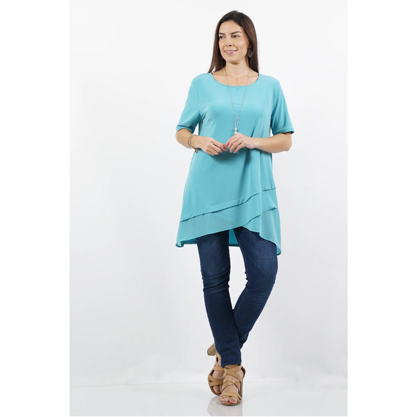 Ashmint tunic with tulip hem