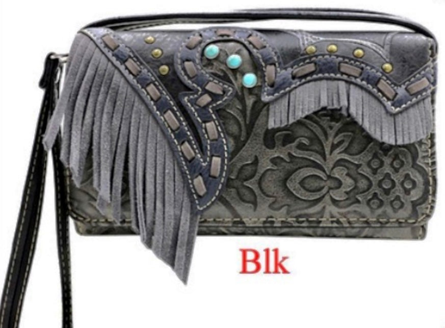 Black fringe Wallet