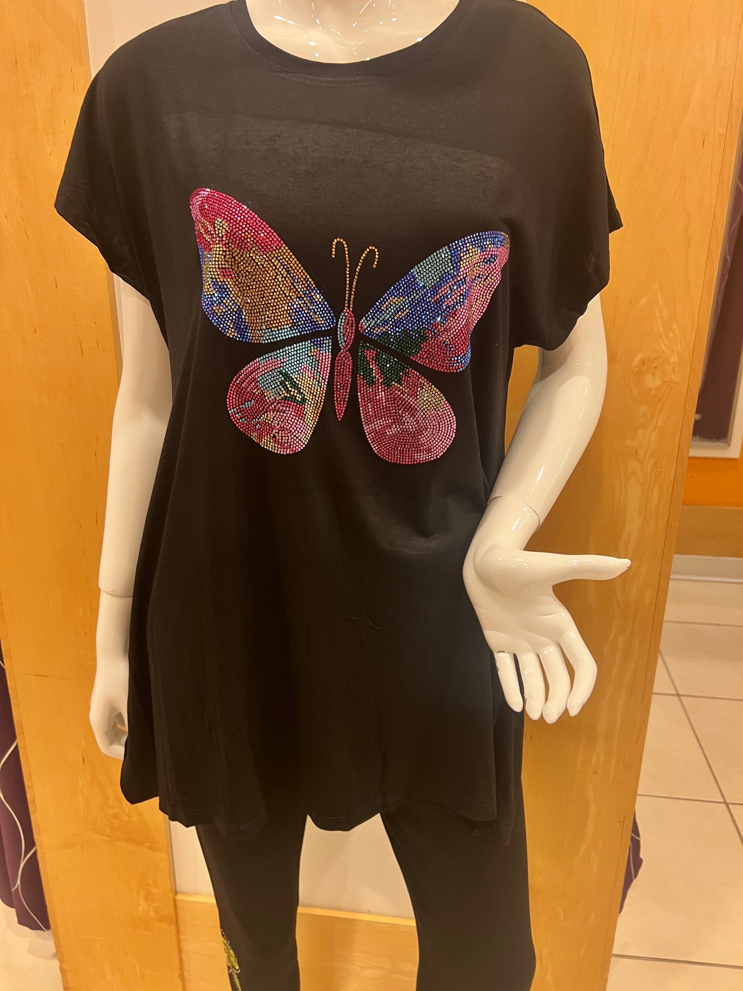 Bling single butterfly tunic 30022
