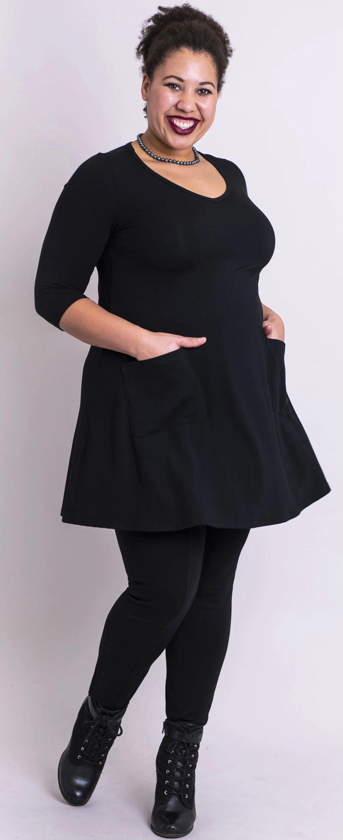 Bamboo Veronica tunic - black