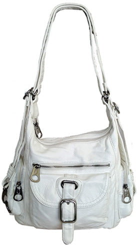 White small 3 in 1 style backpack purse