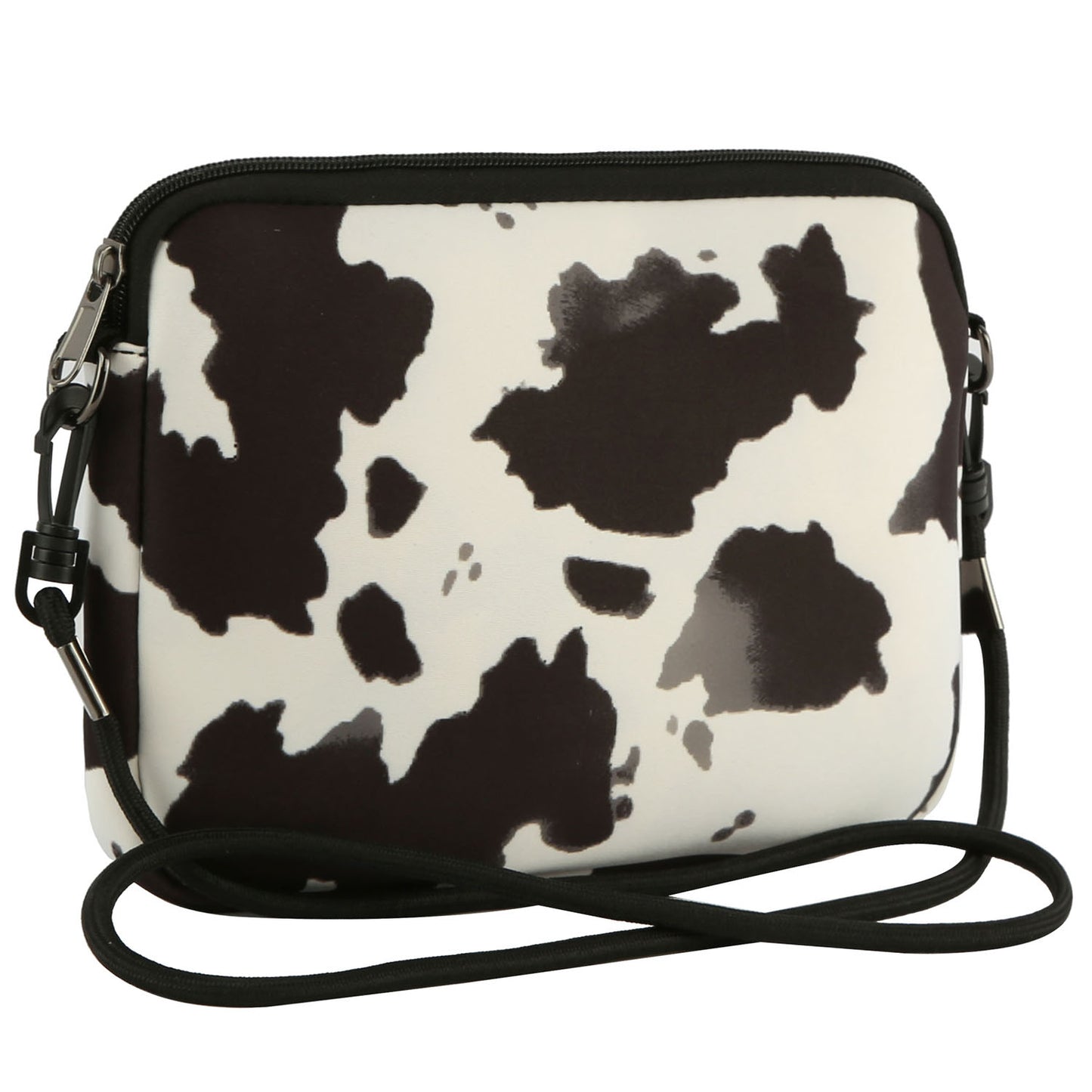 Cow Print Microfiber Crossbody Purse